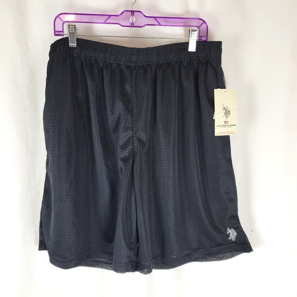 U.S. POLO ASSN Black Mesh Baskesball Athletic Shorts - XL - New With Tags